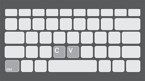 keyboard keys Ctrl C and Ctrl V, copy and paste the key shortcuts ...