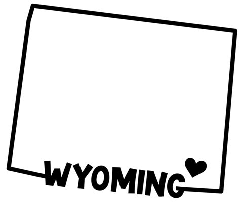 Wyoming State Outline Decal