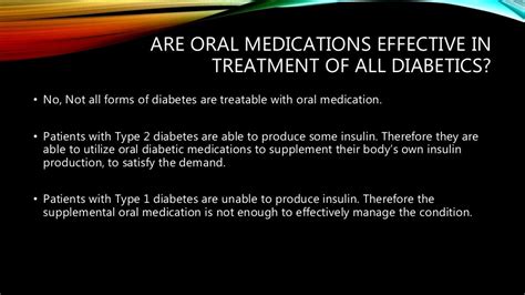 Oral diabetic medications