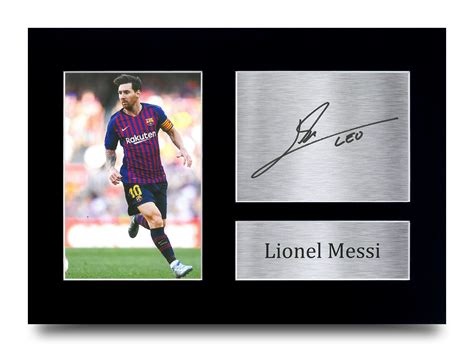 Lionel Messi Podpisany A4 A3 Oprawiony wydrukowany autograf Liverpool Argentyna Wydruk | eBay