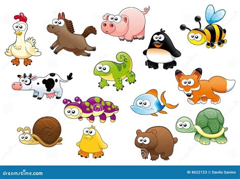 Cartoon Animals And Pets Stock Photos - Image: 8622123