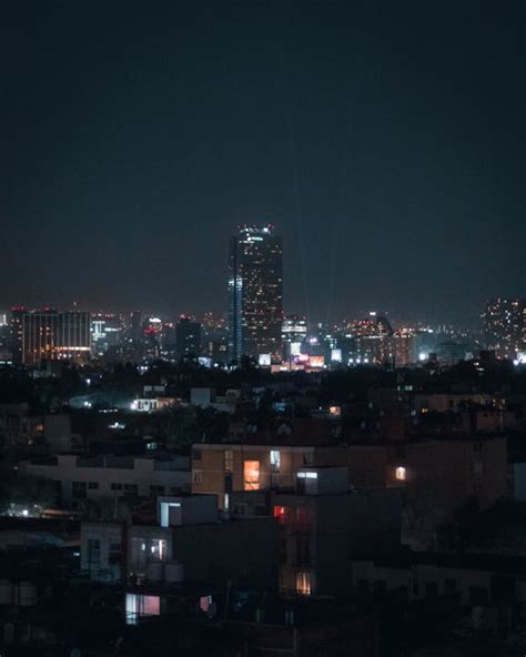 City Skyline View at Night · Free Stock Photo