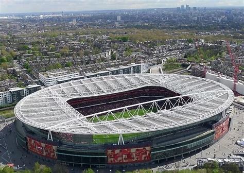 Aerial view of Emirates Stadium. Arsenal v Chelsea