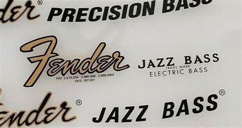 Fender Jazz Bass Logo Decal Original Fender PN [REDACTED] Vintage | #3841328686