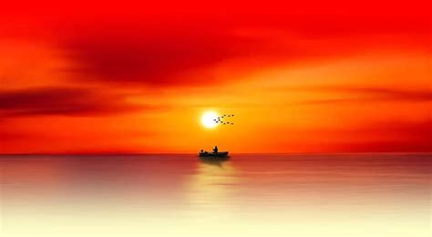 sun, hand, finger, light, summer, sea, red, sunset, embers | Pikist