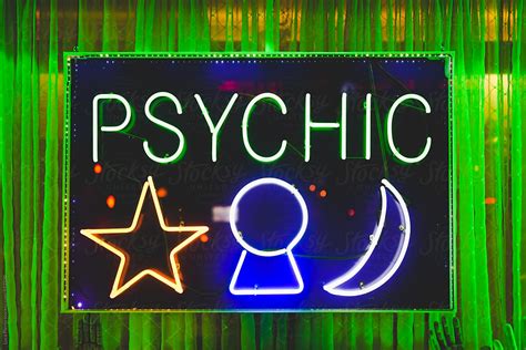 Psychic sign by Sky-Blue Images - Astrology, Neon - Stocksy United