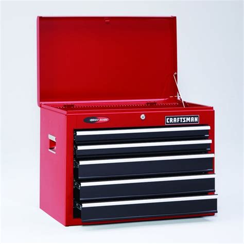 Craftsman 13491 26" 5-Drawer Quiet Glide Tool Chest - Red/Black | Sears Home Appliance Showroom