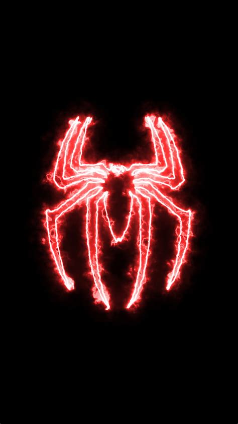 RED SPIDER, black, color, frame, light, neon, HD phone wallpaper | Peakpx