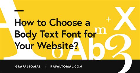 Choosing a Body Text Font for Your Website - Rafal Tomal