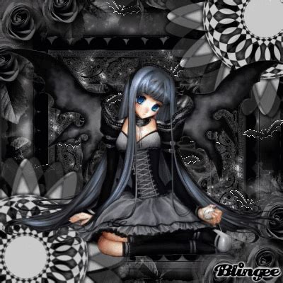 anime vampire girl black bat rose Picture #130797201 | Blingee.com