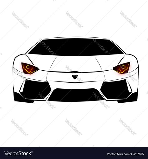 Lamborghini aventador logo design Royalty Free Vector Image