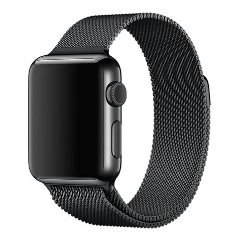 Black Milanese Loop Stainless Steel Band - Apple Watch 42 / 44mm