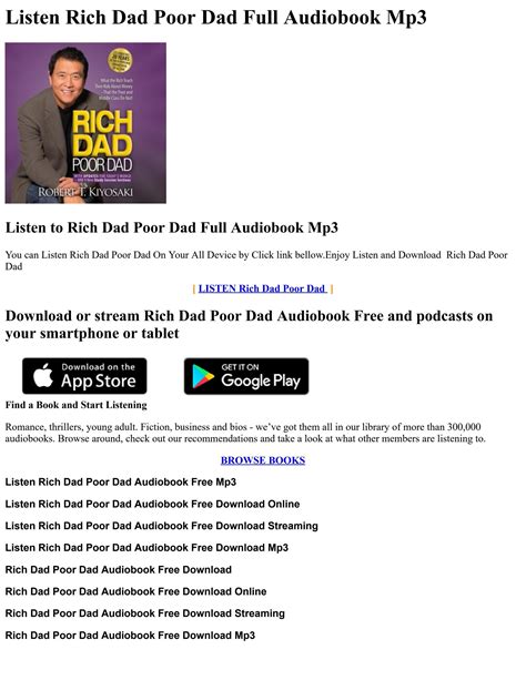 Rich Dad Poor Dad Full Audiobook Mp3 by DafneRufina - Issuu