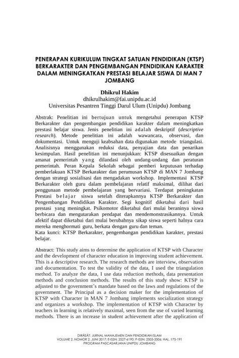 (PDF) PENERAPAN KURIKULUM TINGKAT SATUAN PENDIDIKAN (KTSP - DOKUMEN.TIPS