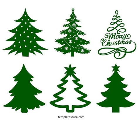 Download Free SVG Christmas Tree Vectors & Cut Files - TemplatesArea