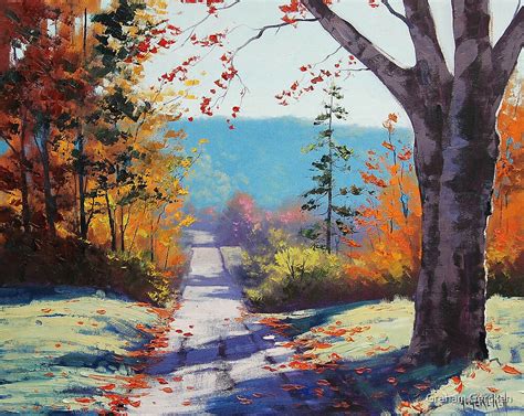 "Autumn road Painting" by Graham Gercken | Redbubble