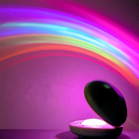 Creative Colorful Romantic Rainbow Night Light Projector Led Rainbow Projection Lamp Atmosphere ...