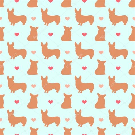 Corgi dog seamless pattern background for use in design — Stock Vector © vanillamilk #51566953