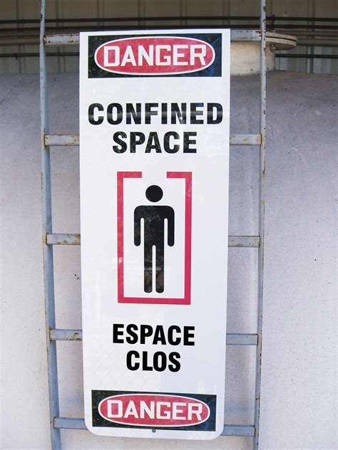 Bilingual OSHA Danger Confined Space Ladder Shield™ Kit