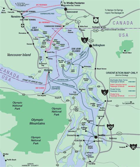 Ferry From Seattle To Victoria Bc Map