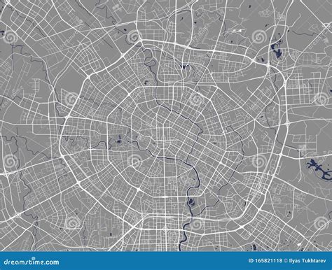 Map of the City of Chengdu, China Stock Illustration - Illustration of gray, quarter: 165821118