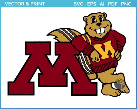 Minnesota Golden Gophers - Mascot Logo (1986) - College Sports Vector ...