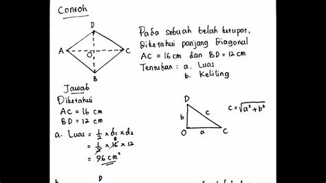 Contoh Soal Dan Pembahasan Keliling Dan Luas Belah Ketupat | LEMBAR EDU