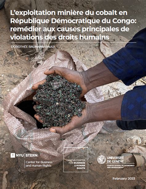 Insights / “Cobalt Mining in the Democratic Republic of the Congo: Addressing Root Causes of ...