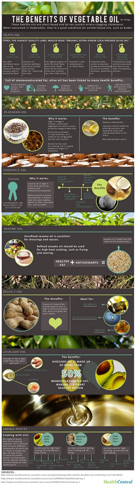 (INFOGRAPHIC) The Benefits of Vegetable Oils - Diet & Exercise | Vegetable benefits, Cooking ...