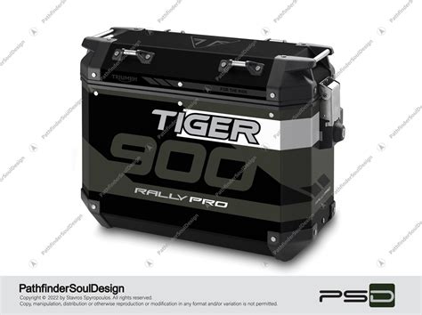 Tiger 900 Rally Pro Expedition panniers stickers kit