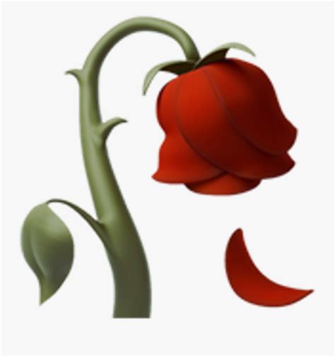 Emoji Clipart Rose - Wilted Rose Emoji , Free Transparent Clipart ...