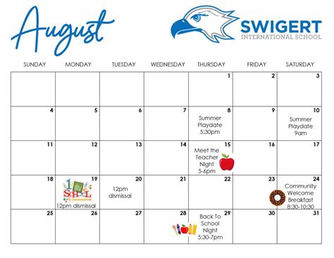 Swigert International School » Calendar