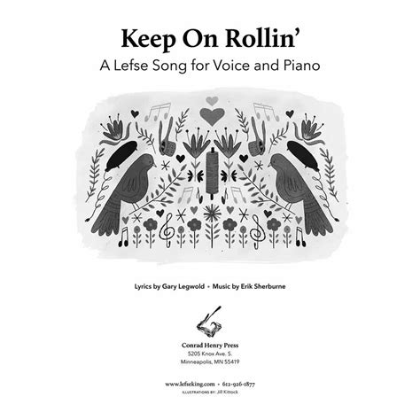 Keep On Rolling’: A Lefse Song for Voice and Piano – Lefse King