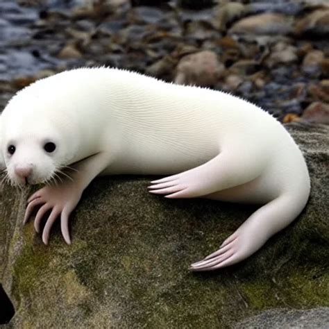 adorable baby harp seal on a rocky beach, | Stable Diffusion | OpenArt