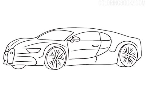 Bugatti Chiron Coloring Page - Coloring Books