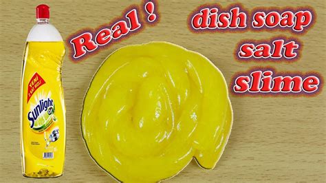 ONLY!! Dish Soap and Salt Slime , No Glue Dish Soap Slime , How to make Dish Soap Slime - YouTube