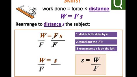 AQA GCSE Physics Revision Equation Work Done, Force and Distance - YouTube