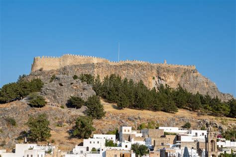 Acropolis of Lindos in Rhodes Stock Image - Image of lindos, dodecanese: 225022783