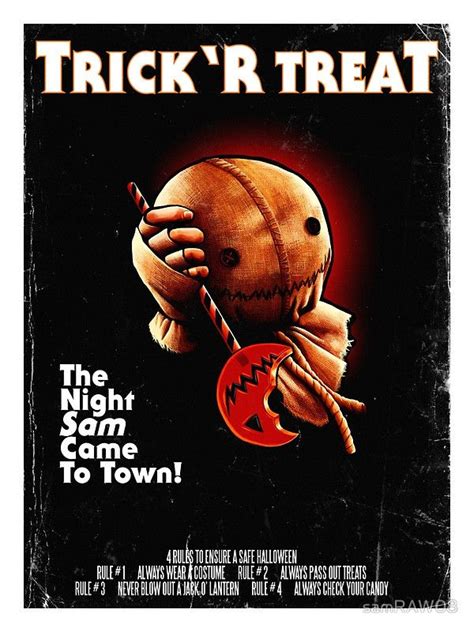 Trick 'r Treat Halloween Poster Poster by Sam C | Halloween poster, Trick r treat, Trick r treat ...