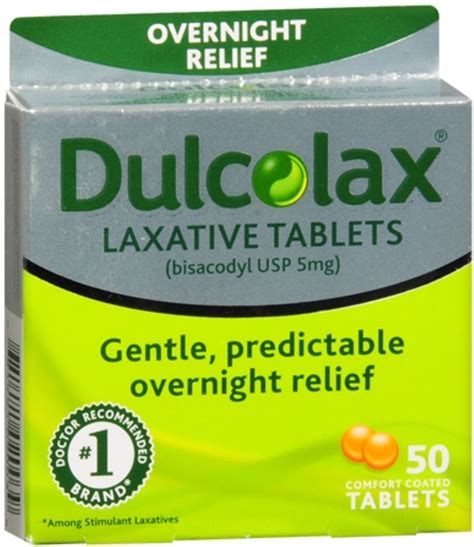 Dulcolax Laxative Tablets 50 ea (Pack of 2) - Walmart.com