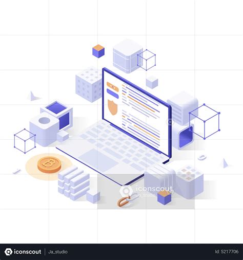 Blockchain Technology Animated Illustration download in JSON, LOTTIE or ...