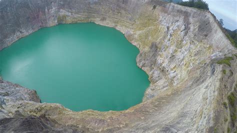 Aerial Stock Drone Footage of Kelimutu Volcano Indonesia 16