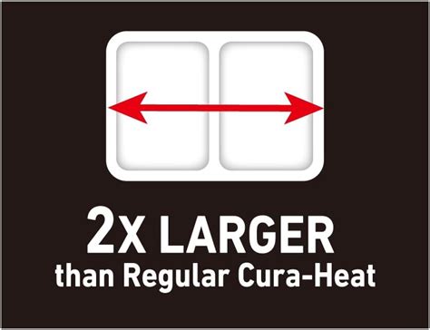 Cura-Heat Back Pain MAX size Direct-to-Skin 2 patches, Pack of 2 (4 patches) - BigaMart