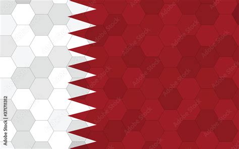 Qatar flag illustration. Futuristic Qatari flag graphic with abstract ...