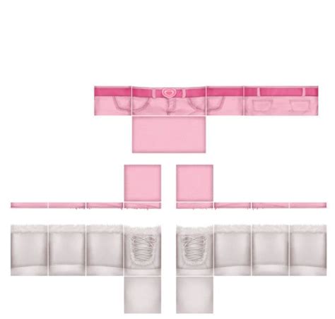 y2k pink kawaii skirt valentines hearts roblox template | Clothing templates, Roblox shirt, Roblox