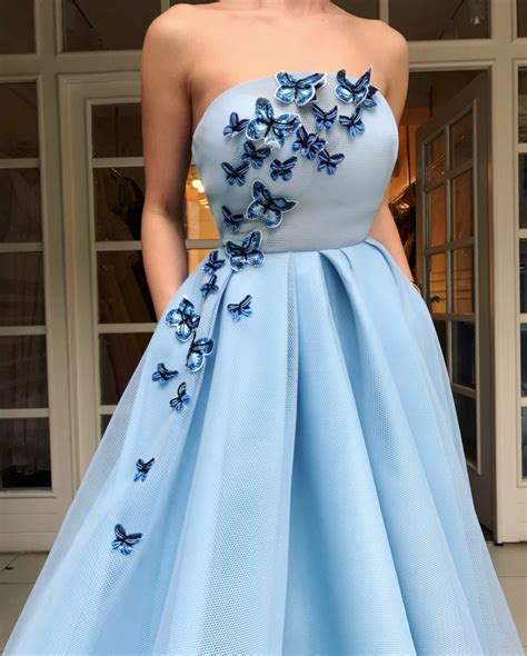 Butterflies Sprout Gown | Prom dresses blue, Tulle prom dress, Prom dresses