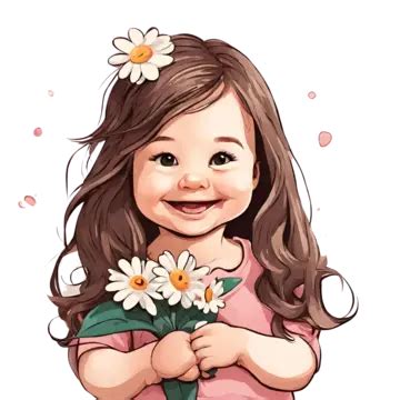 Adorable Baby Girl Surrounded By Blooms, Baby Girl, Flowers, Baby PNG Transparent Image and ...