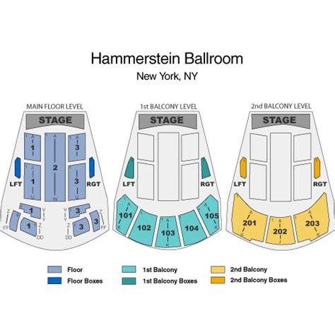 Hammerstein Ballroom Seating Chart: A Visual Reference of Charts ...