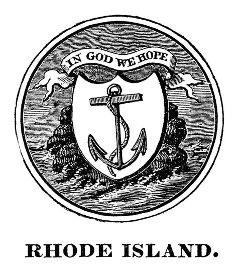 Rhode Island State Seal Photograph by Granger