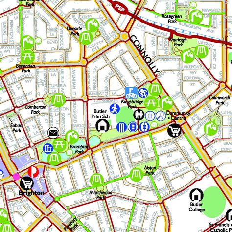 City of Wanneroo - North Walking Cycling Map by Western Australia Department of Transport ...